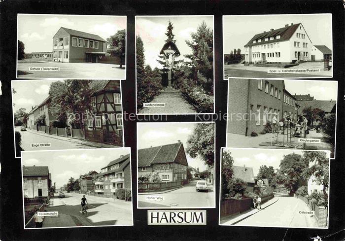 Harsum Schule Gedenkreuz Darlehenskasse Postamt Kindergarten Kaiserstrasse Enge-