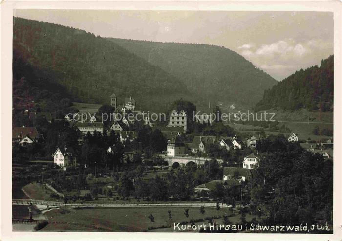 Hirsau Schwarzwald Nagold Bruecke Kloster Tal Villen Huegel Kurort