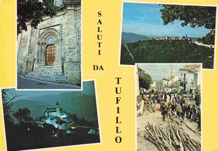 Tufillo Chieti Abruzzo IT Portale-S.-Giusta Farchia Panorama Bergdorf Nachtansic