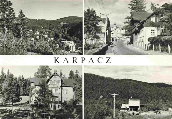 Karpacz Krummhuebel Riesengebirge PL Widok-ogólny Ulica-1-Maja Syrena Sessellift