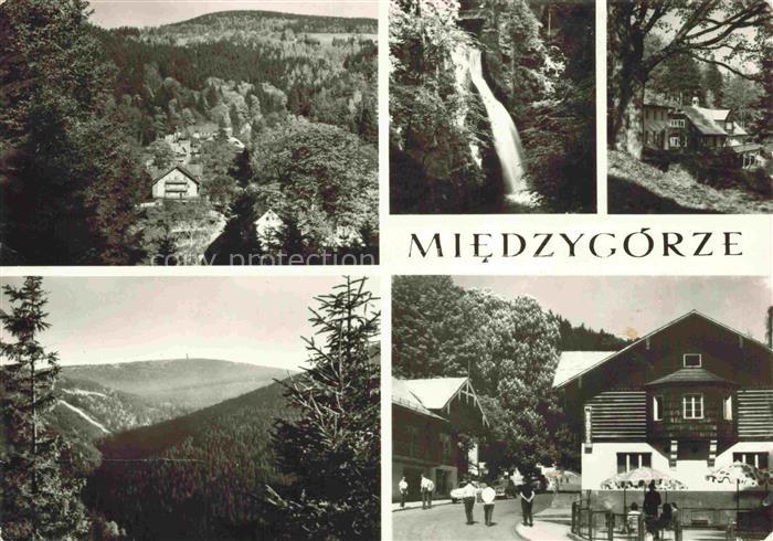 Miedzygorze Woelfelsgrund Urnitztal Glatz PL Widok-ogólny Wodospad-Wilczki Sniez