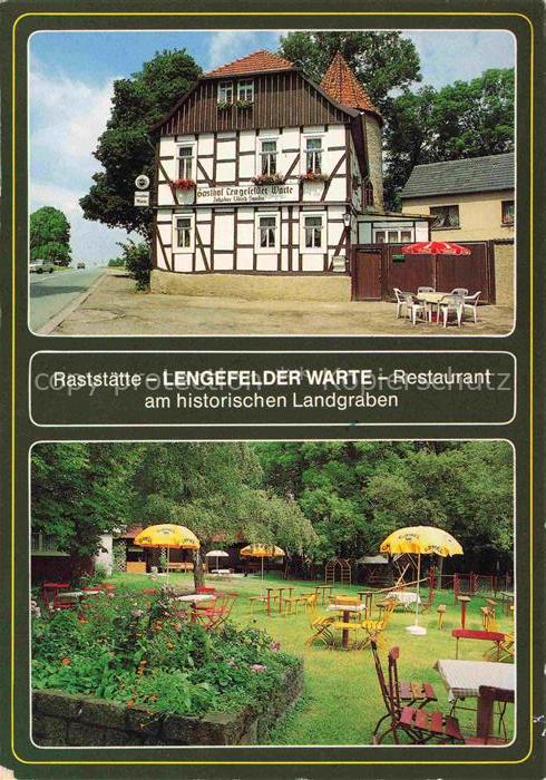 Bickenriede Anrode Thueringen Lengefelder-Warte Raststaette Fachwerkhaus Biergar