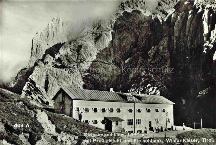 Stripsenjochhaus 1580m Kaisergebirge Tirol AT Stripsenjochhaus Predigtstuhl Flei