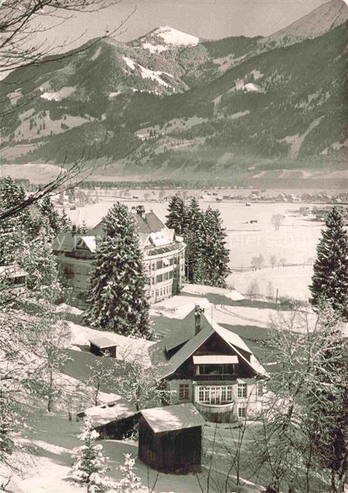 OBERSTDORF Bayern Stillachhaus Sanatorium Winterlandschaft Bergpanorama Allgaeue