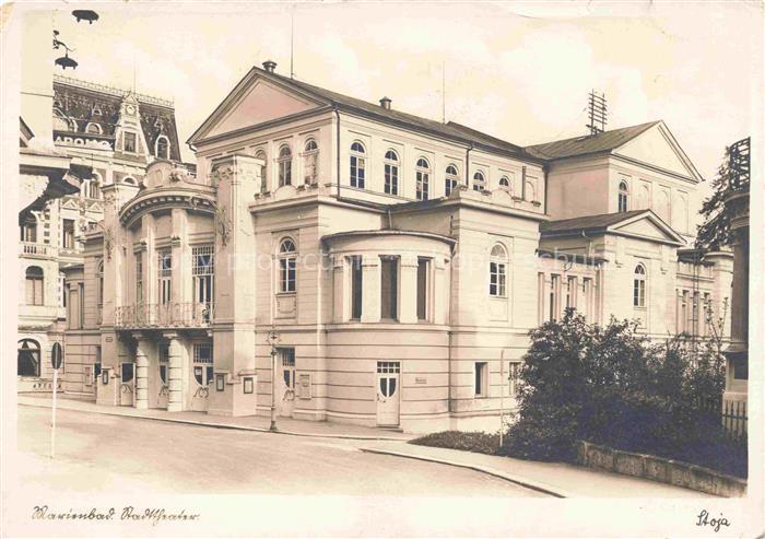 MARIANSKE LAZNE Marienbad CZ Stadttheater Neoklassizismus Apollo-Gebaeude Strass