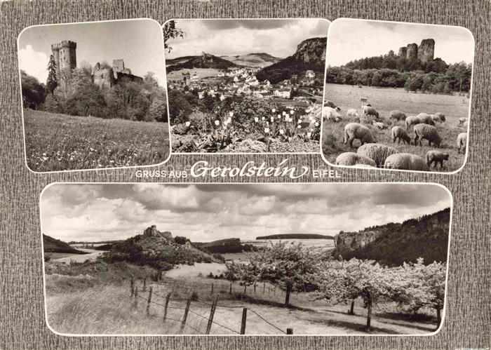 Gerolstein Rheinland-Pfalz Brunnenstadt Eifel-Dolomiten Burgruine Stadtpanorama