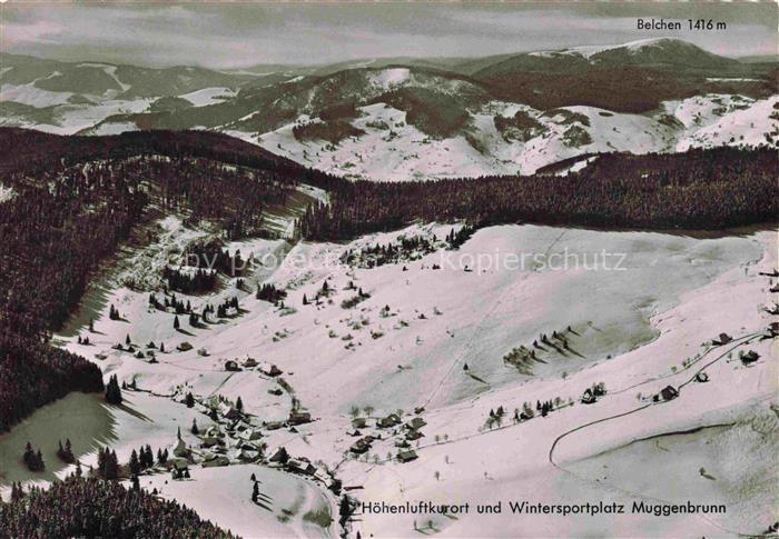 Muggenbrunn Todtnau Schwarzwald BW Muggenbrunn Belchen Wintersport Luftbild Schw