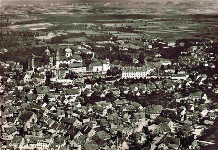 Weingarten Wuerttemberg Basilika-Weingarten Muenster Barockkirche Luftbild Stadt