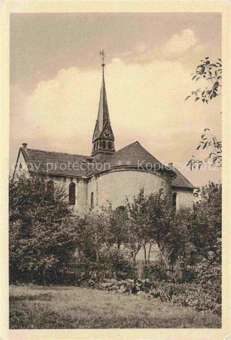 Bodenwerder Klosterkirche Kemnade Apsisrundung Kirchturm Uhr Obstgarten Weserber