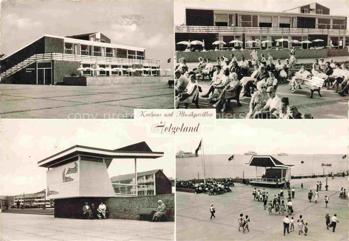 Insel Helgoland Kurhaus Musikpavillon Promenade Terrassencafé Liegestuehle Nords