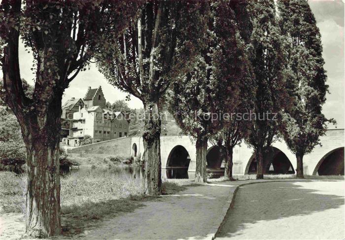 Knobelsdorf Saalfeld Thueringen Saalebruecke Saaltor Saale Bruecke Bogenpfeiler
