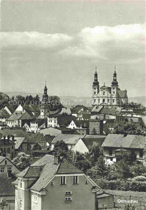 Otmuchow Ottmachau PL Stadtansicht Neissetal Kirche Tuerme Daecherstadt Fuerstbi