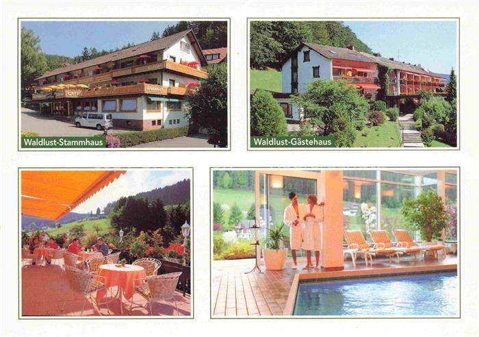 Tonbach Baiersbronn BW Hotel-Waldlust Stammhaus Gastehaus Terrasse Hallenschwimm