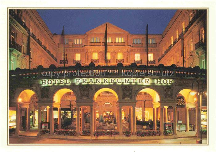 FRANKFURT AM MAIN Hotel-Frankfurter-Hof Steigenberger Fassade Nachtaufnahme Arka