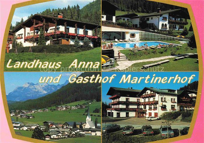 Martin Tennengebirge St Landhaus-Anna Gasthof-Martinerhof Freibad Dorfansicht Te