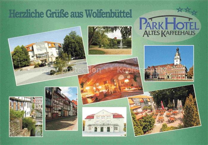 Buchladen Parkhotel-Altes-Kaffeehaus Harztonwall Rathaus Fachwerkhaus Park-Brunn