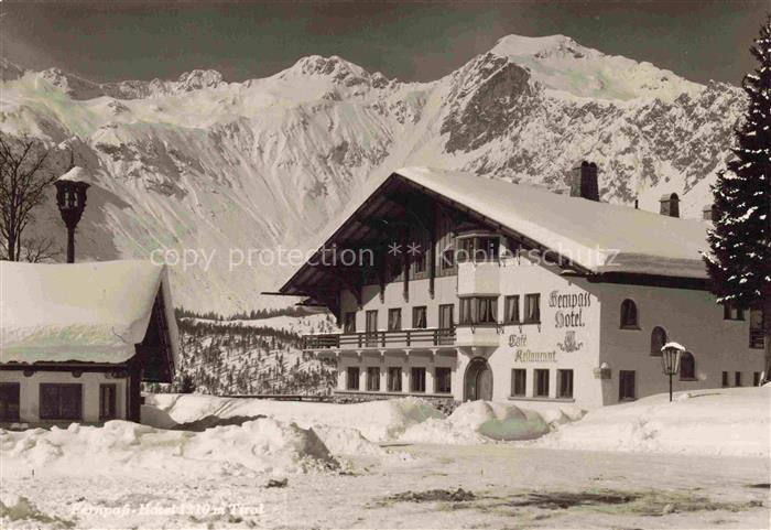 Nassereith Tirol AT Alpenhotel-Fernpass Cafe-Restaurant Winterlandschaft Schnee