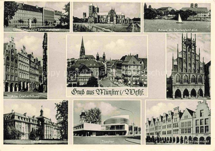 MueNSTER Westfalen NRW Dom Rathaus Prinzipalmarkt Aasee Schloss Theater Alte-Gie