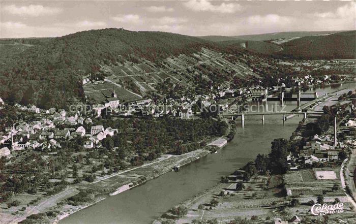 Klingenberg  Main Bayern Panorama Mainbruecke Schleuse