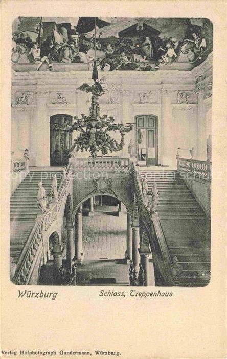 WueRZBURG Bayern Treppenhaus im Schloss Wandmalerei