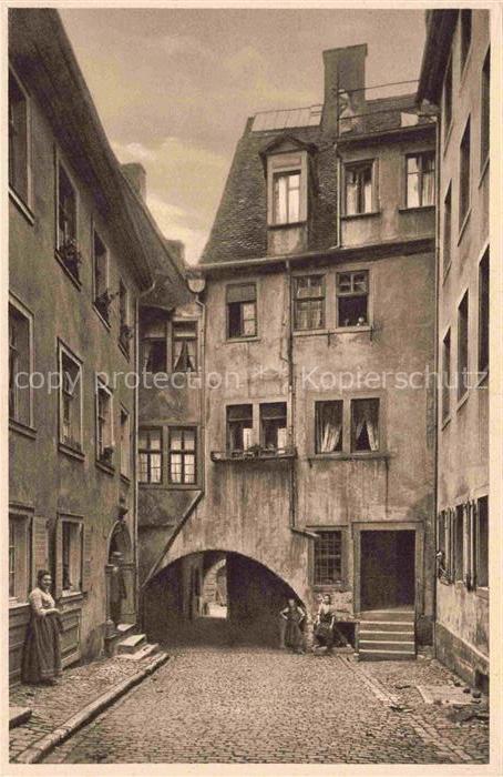 WueRZBURG Bayern Schwanenhof Malerische Winkel Serie II No. 118
