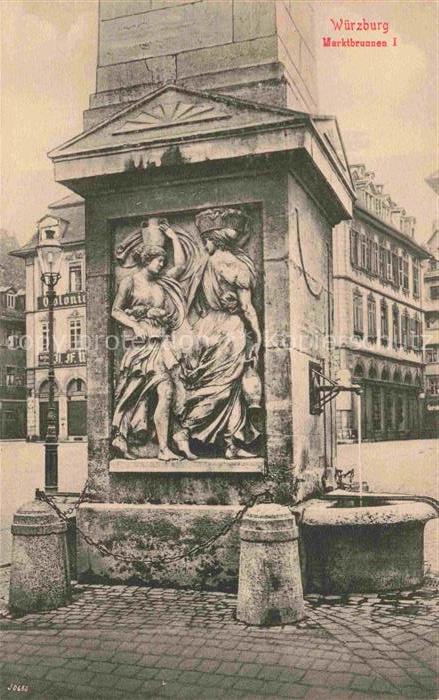WueRZBURG Bayern Marktbrunnen Serie Brunnen Nr. 216