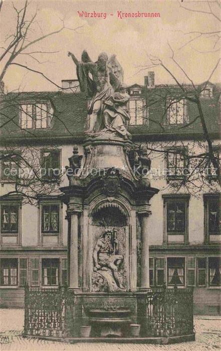 WueRZBURG Bayern Kronosbrunnen Serie Brunnen Nr. 206