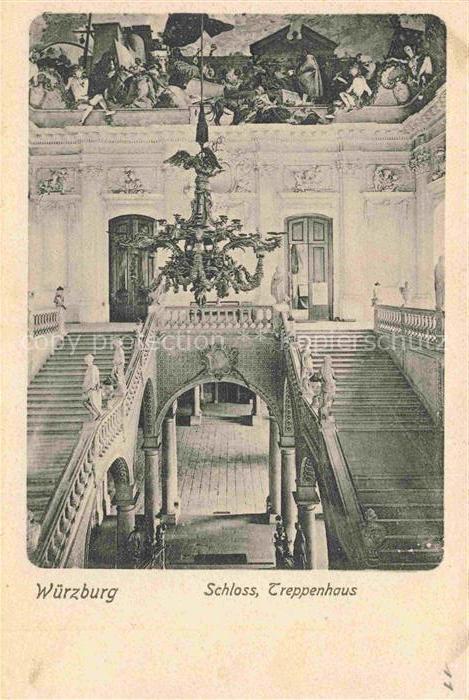 WueRZBURG Bayern Treppenhaus im Schloss