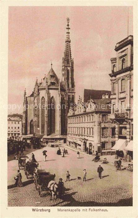 WueRZBURG Bayern Marienkapelle mit Falkenhaus