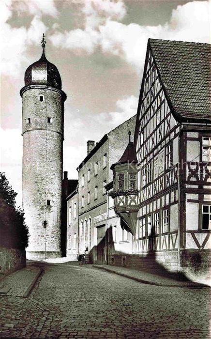 Gerolzhofen Weisser Turm Altstadt Fachwerkhaus