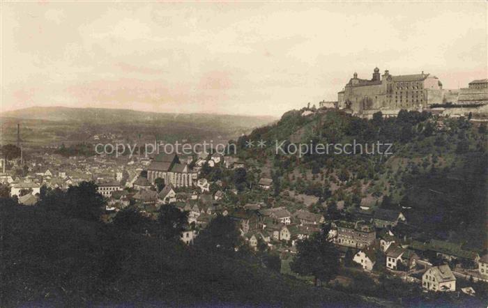 Kulmbach Bayern Panorama Blick zum Schloss