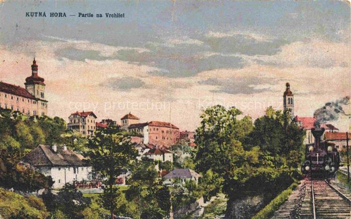 Kutna Hora Kutna Kuttenberg CZ Partie na Vrchlici Dampflokomotive