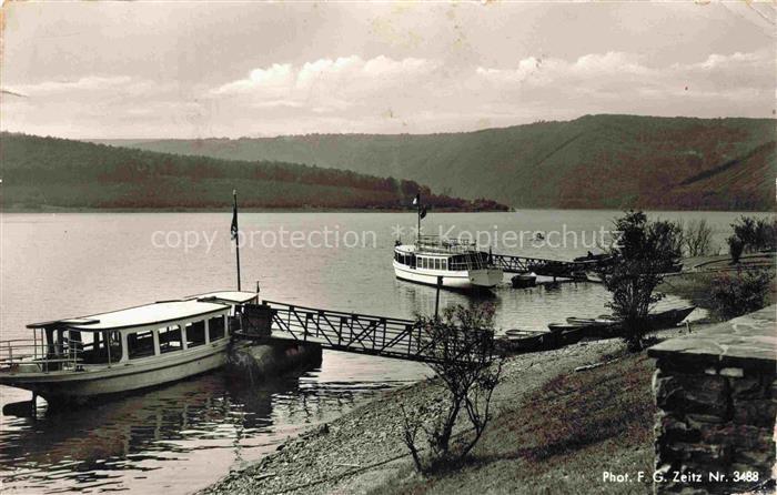 Schwammenauel Heimbach Dueren NRW Blick vom Restaurant Der Seehof auf Rurtalsper