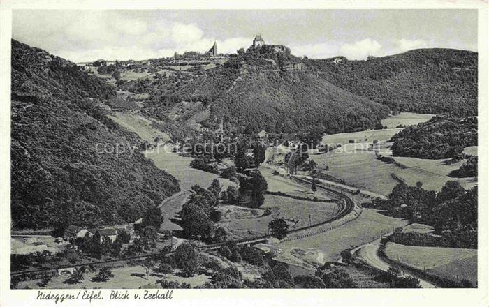 Nideggen Eifel Dueren NRW Panorama Blick vom Zerkall