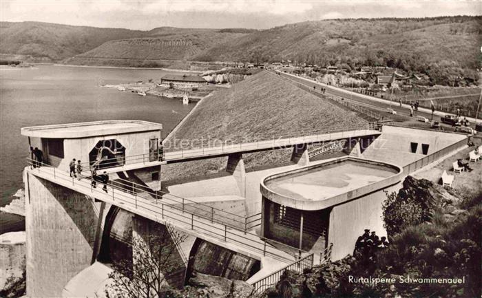 Schwammenauel Heimbach Dueren NRW Rurtalsperre Stausee Der neue Damm