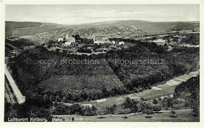 Kyllburg Eifelkreis Rheinland-Pfalz Panorama mit Hahn und Stift