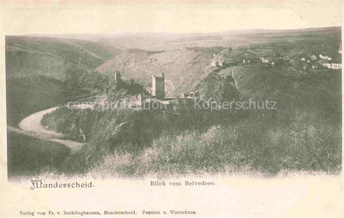 Manderscheid Eifel Panorama Blick vom Belvedere