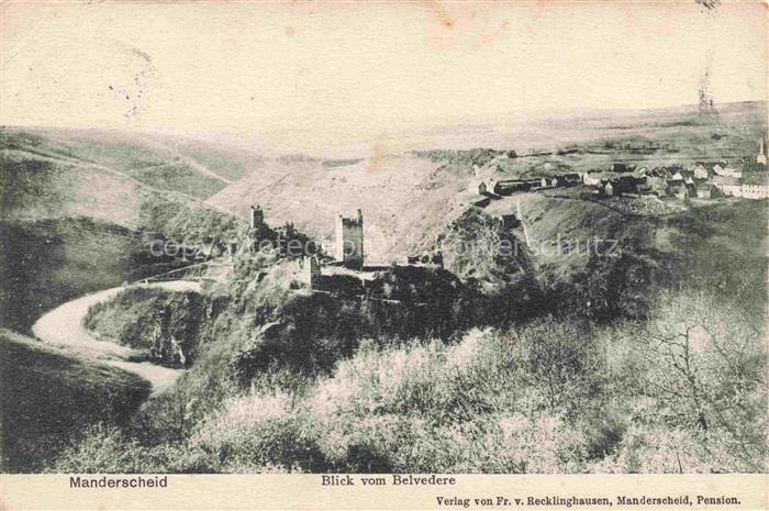Manderscheid Eifel Panorama Blick vom Belvedere