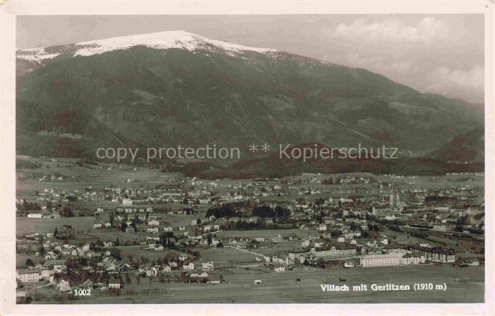 VILLACH Kaernten AT Panorama Blick gegen Gerlitzen