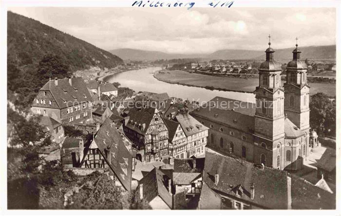 MILTENBERG Main Blick auf Marktplatz mit katholischer Kirche