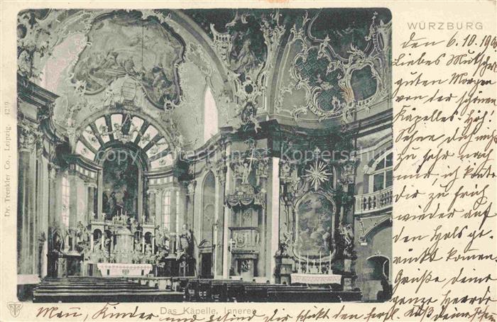 WueRZBURG Bayern Das Kaepelle Inneres