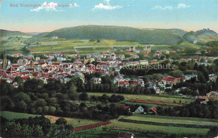 BAD KIssINGEN Panorama Blick vom Ludwigsturm aus