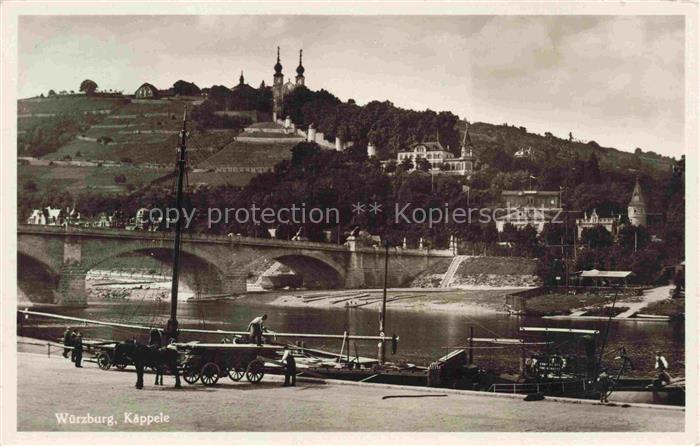 WueRZBURG Bayern Partie am Main Blick zum Kaeppele