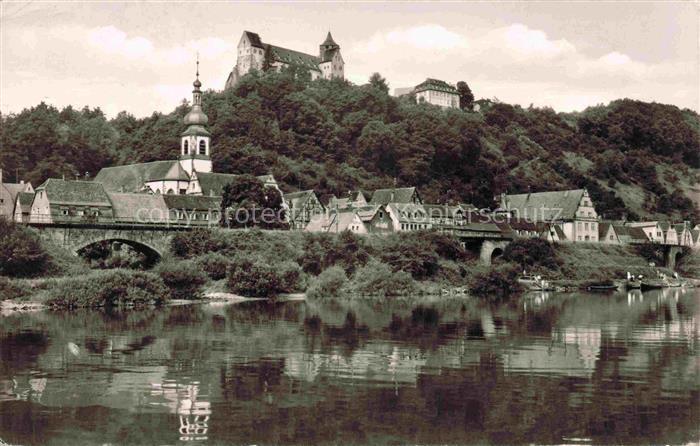 Rothenfels  Main Unterfranken Main-Spessart Bayern Blick zur Burg