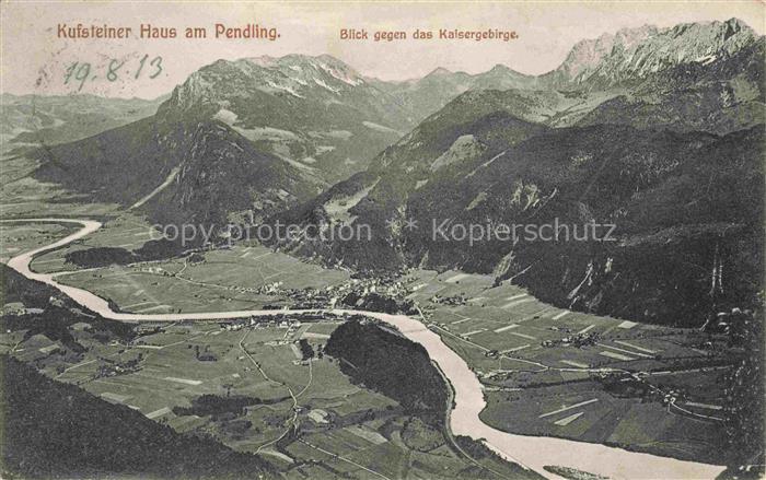 KUFSTEIN Tirol AT Kufsteiner Haus am Pendling Blick gegen das Kaisergebirge