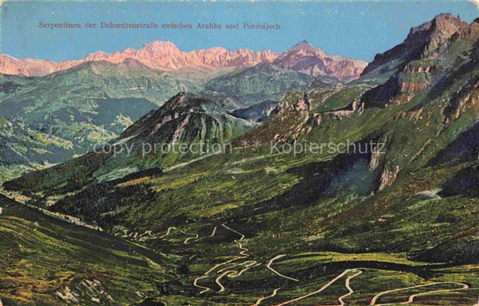 Arabba 1612m Livinallongo del Col di Lana Dolomiti IT Serpentinen der Dolomitens
