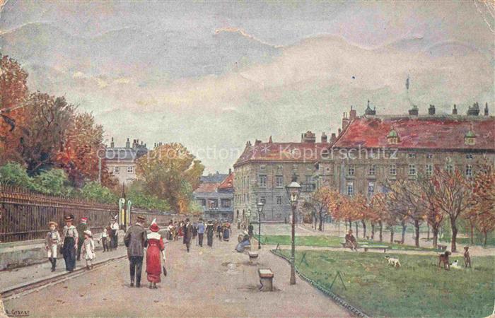 WIEN AT Burgplatz Kuenstlerkarte