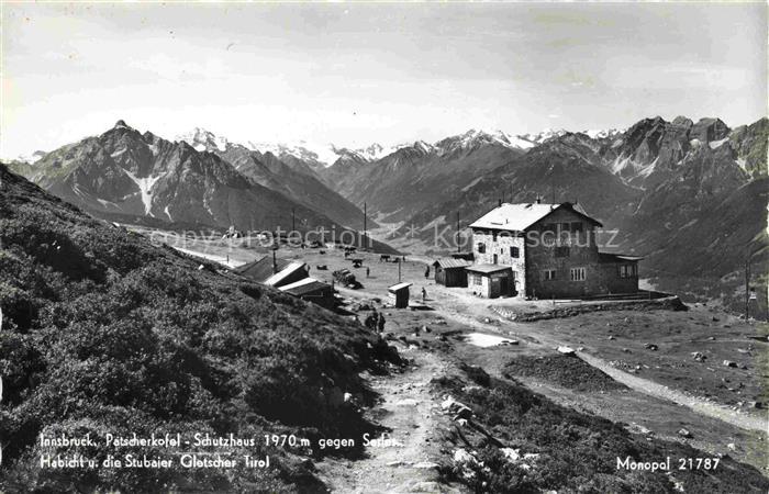 INNSBRUCK Tirol AT Patscherkofel-Schutzhaus gegen Serles Habicht und Stubaier Gl