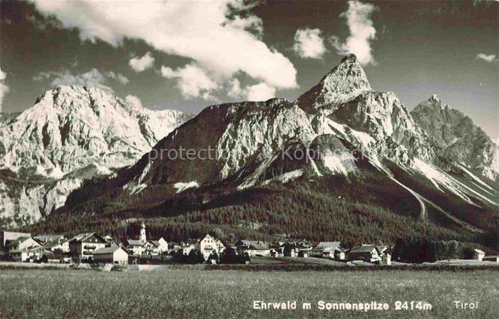 Ehrwald Tirol AT Panorama Blick gegen Sonnenspitze