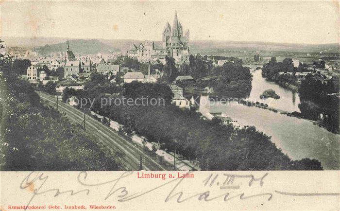 LIMBURG  Lahn Panorama Blick zum Dom